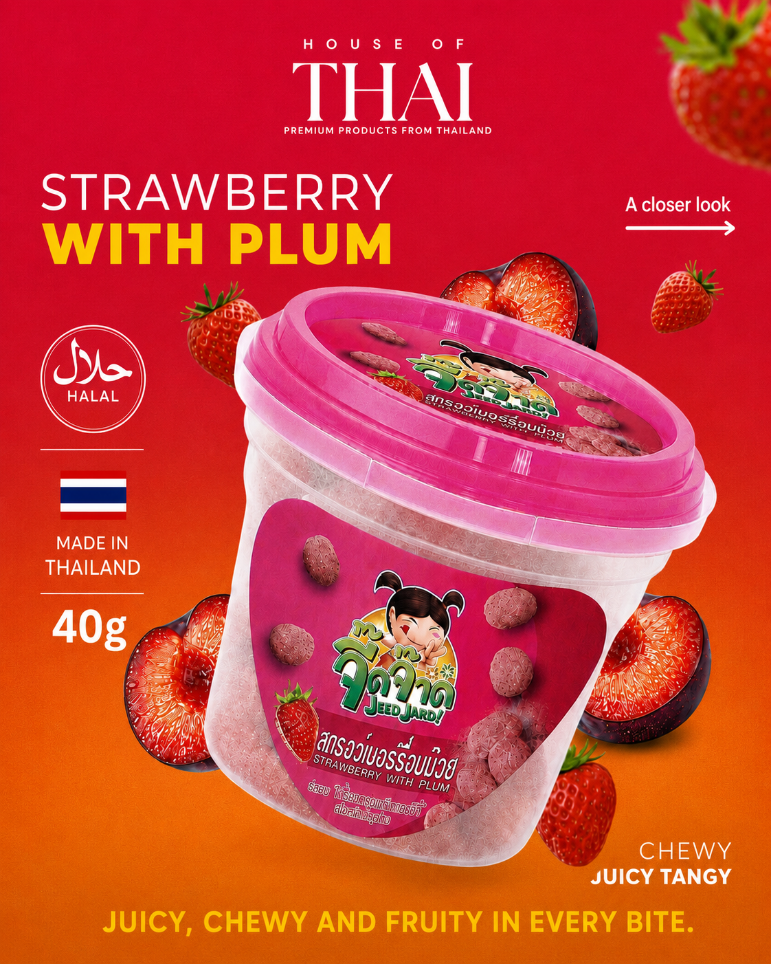 Strawberry with Plum - 40 grams